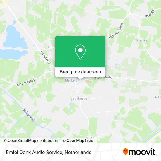 Emiel Oonk Audio Service kaart