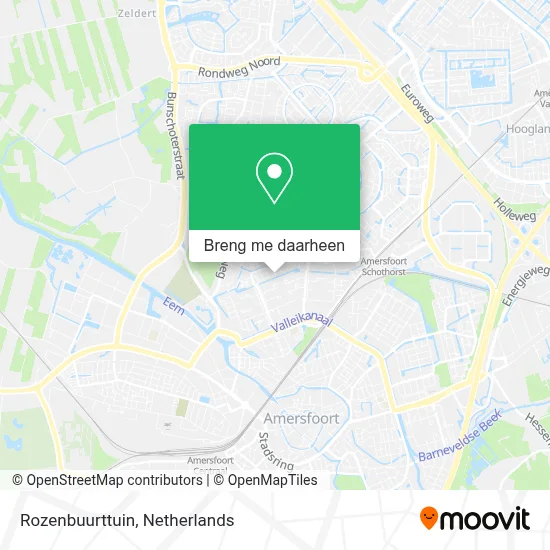 Rozenbuurttuin kaart