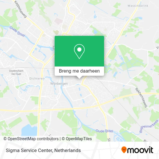 Sigma Service Center kaart