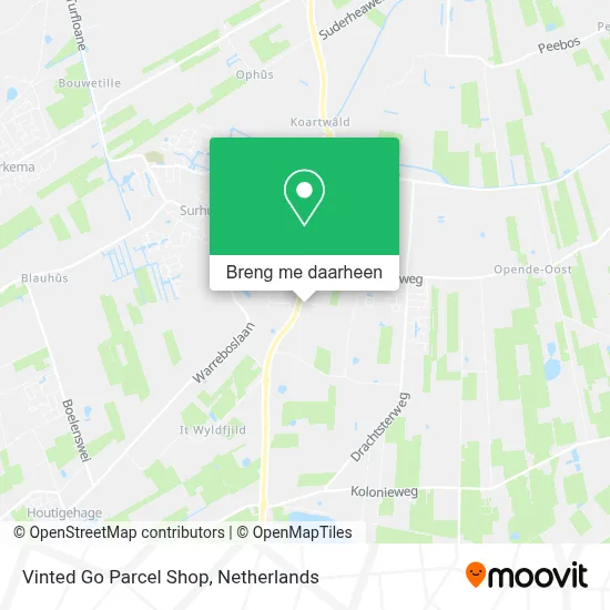 Vinted Go Parcel Shop kaart