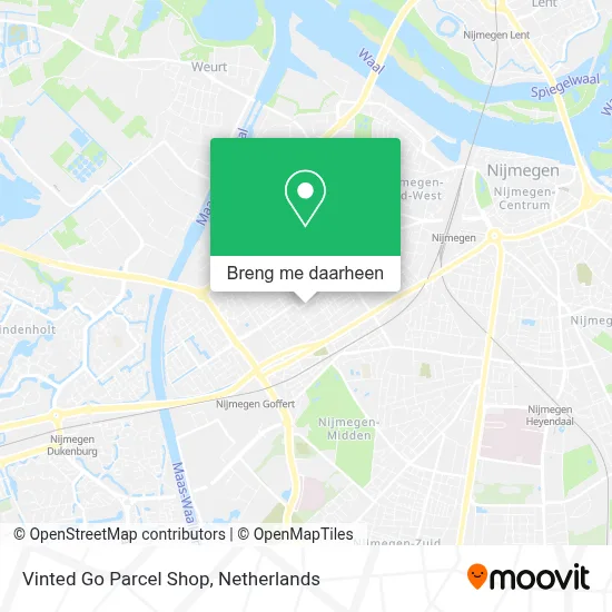 Vinted Go Parcel Shop kaart