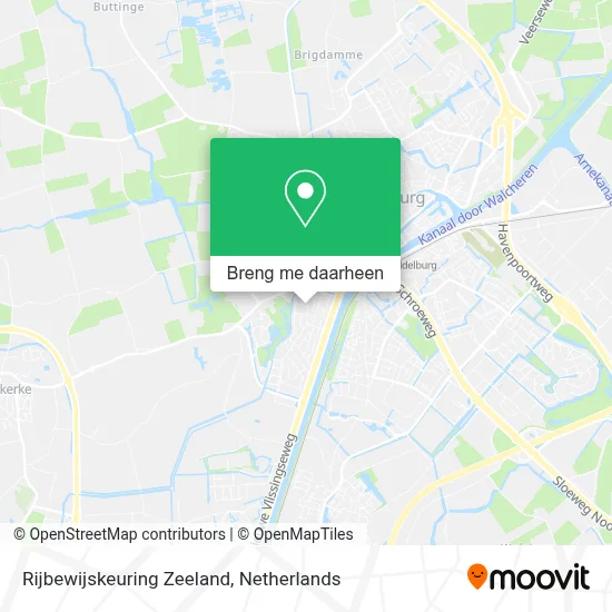 Rijbewijskeuring Zeeland kaart