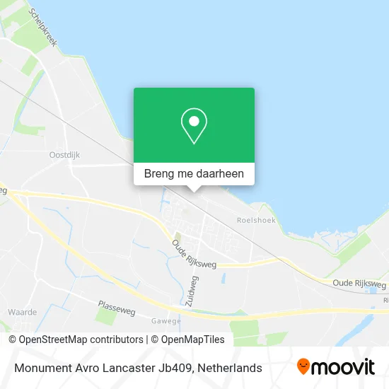 Monument Avro Lancaster Jb409 kaart