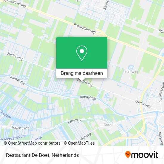 Restaurant De Boet kaart