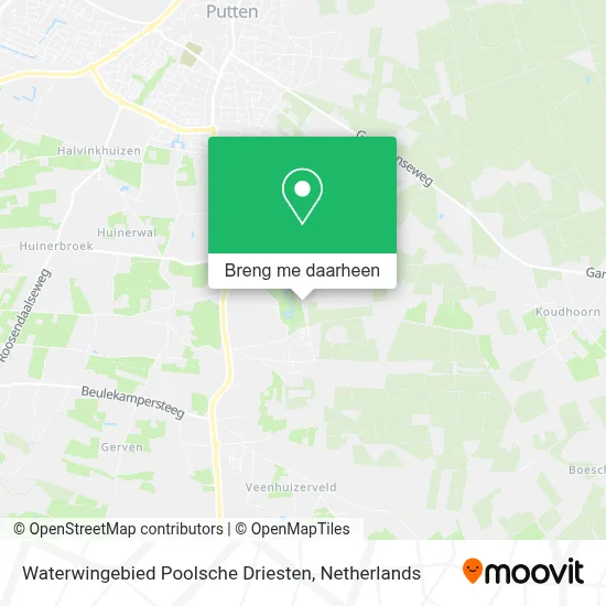 Waterwingebied Poolsche Driesten kaart