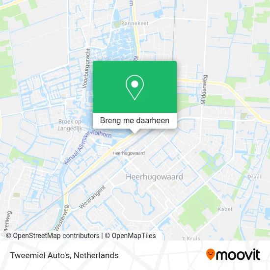 Tweemiel Auto's kaart