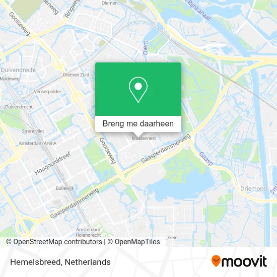 Hemelsbreed kaart