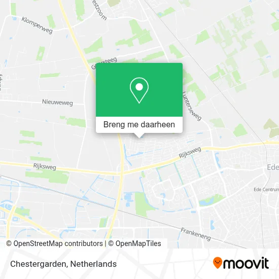 Chestergarden kaart