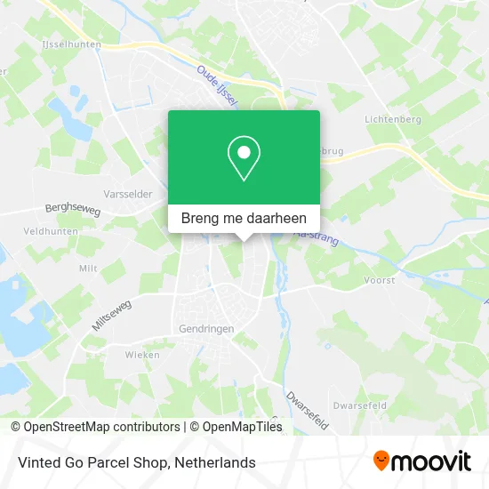 Vinted Go Parcel Shop kaart