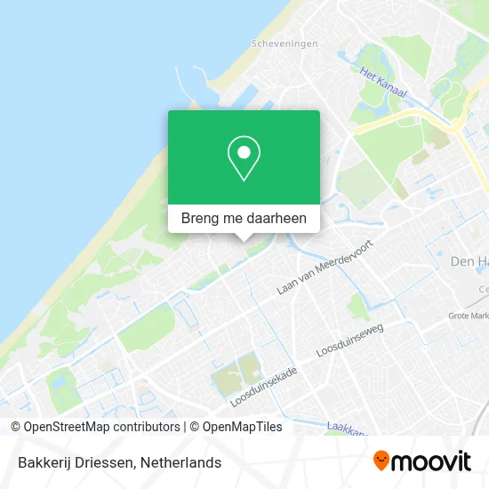 Bakkerij Driessen kaart