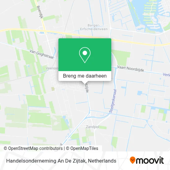 Handelsonderneming An De Zijtak kaart