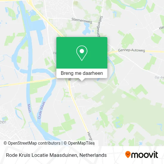 Rode Kruis Locatie Maasduinen kaart