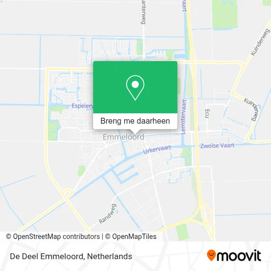 De Deel Emmeloord kaart