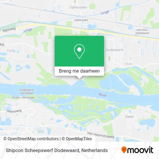 Shipcon Scheepswerf Dodewaard kaart
