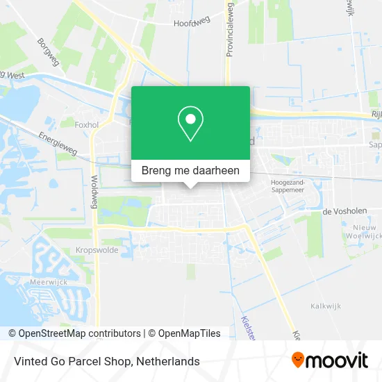 Vinted Go Parcel Shop kaart