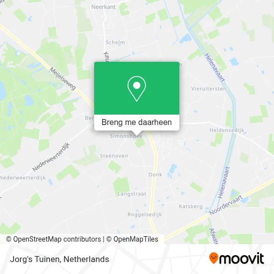 Jorg's Tuinen kaart
