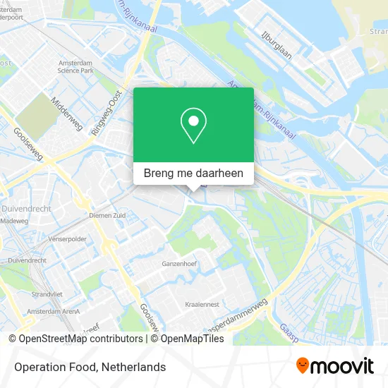 Operation Food kaart