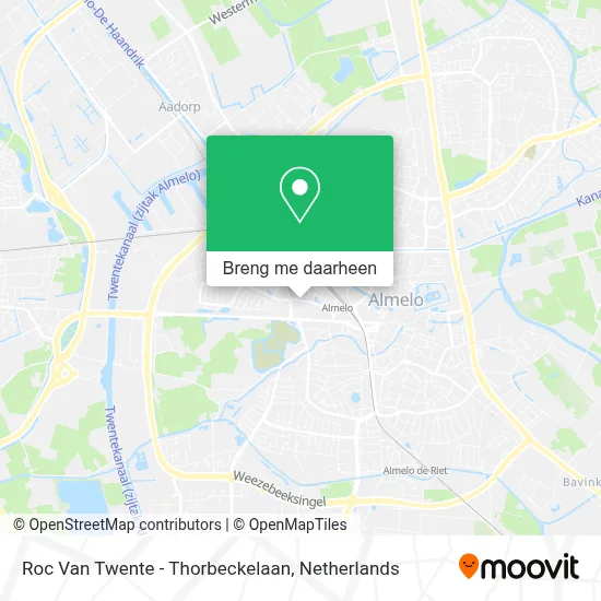 Roc Van Twente - Thorbeckelaan kaart