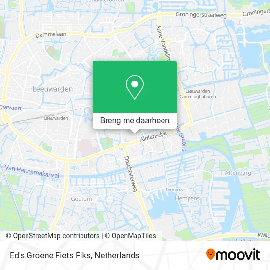 Ed's Groene Fiets Fiks kaart