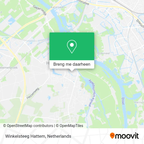 Winkelsteeg Hattem kaart
