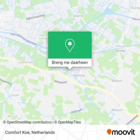 Comfort Koe kaart