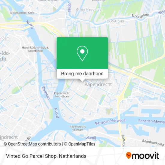 Vinted Go Parcel Shop kaart