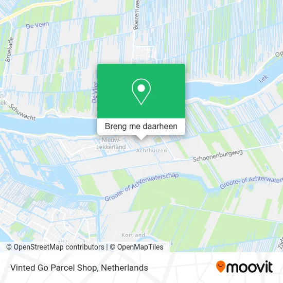 Vinted Go Parcel Shop kaart