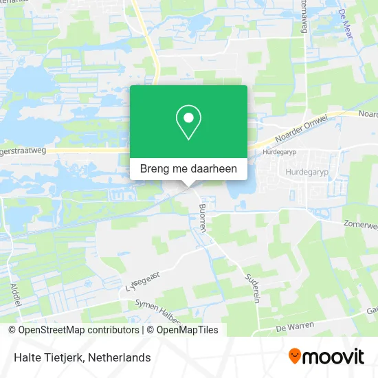Halte Tietjerk kaart