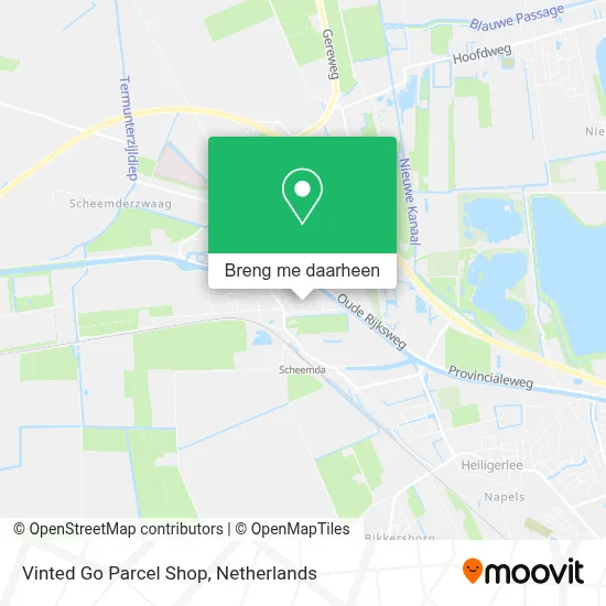 Vinted Go Parcel Shop kaart