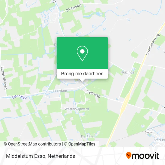 Middelstum Esso kaart