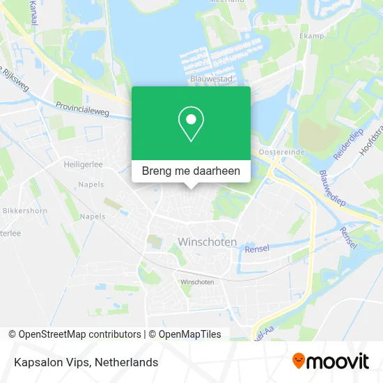 Kapsalon Vips kaart
