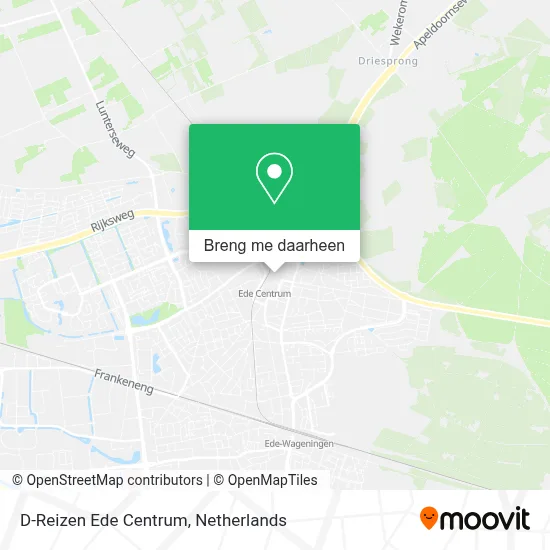 D-Reizen Ede Centrum kaart