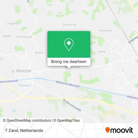 T Zand kaart