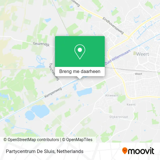 Partycentrum De Sluis kaart