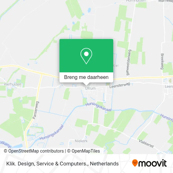Klik. Design, Service & Computers. kaart