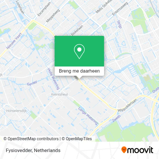 Fysiovedder kaart