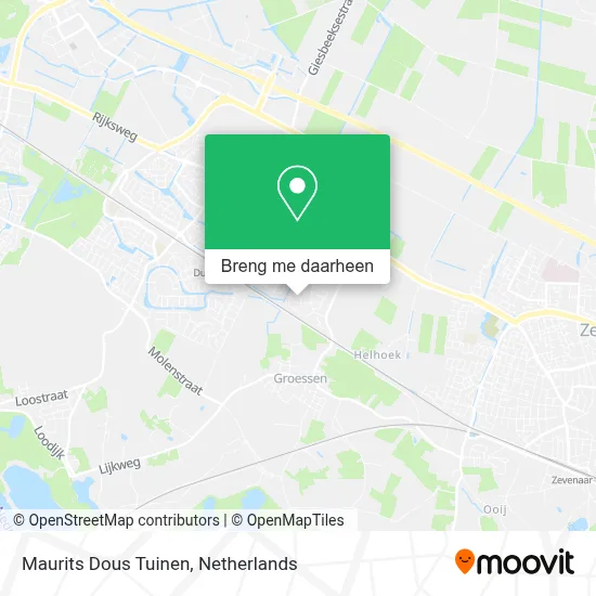 Maurits Dous Tuinen kaart