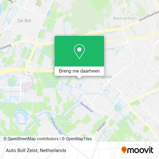Auto Boll Zeist kaart