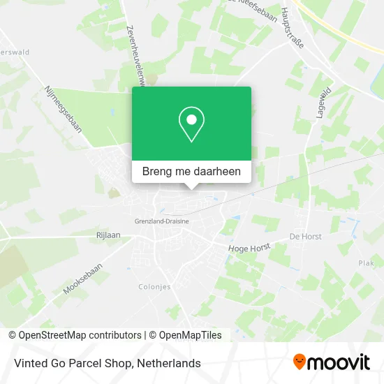 Vinted Go Parcel Shop kaart