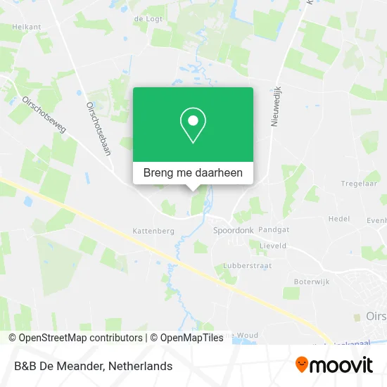 B&B De Meander kaart