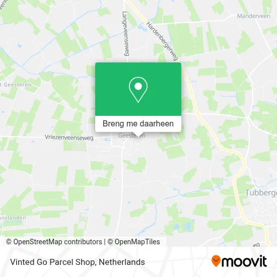 Vinted Go Parcel Shop kaart