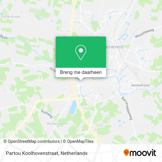 Partou Koolhovenstraat kaart