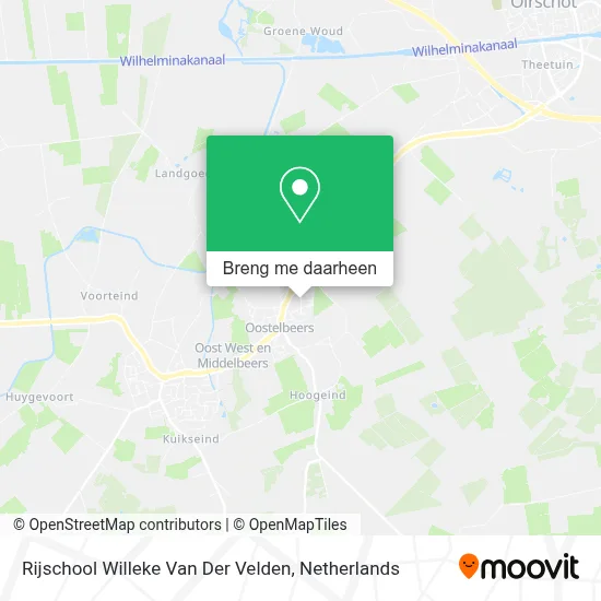Rijschool Willeke Van Der Velden kaart
