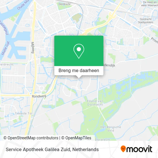 Service Apotheek Galilea Zuid kaart