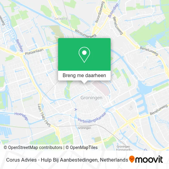Corus Advies - Hulp Bij Aanbestedingen kaart