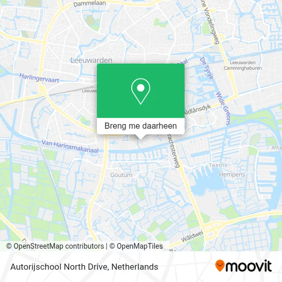 Autorijschool North Drive kaart