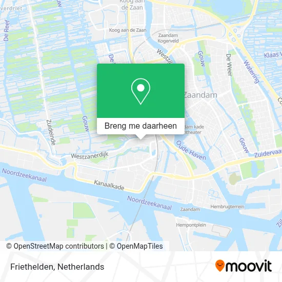 Friethelden kaart