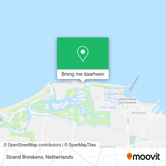 Strand Breskens kaart