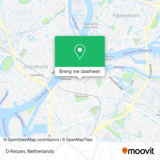 D-Reizen kaart