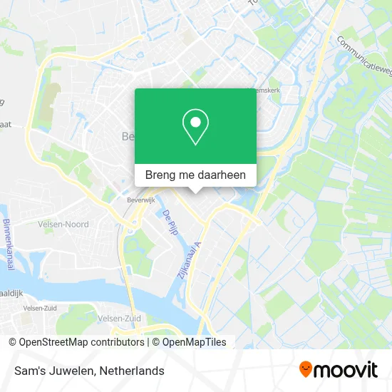 Sam's Juwelen kaart